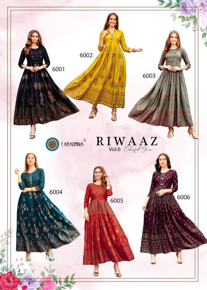 Riwaaz Vol 6 Aradhna Designer Kurtis Catalog